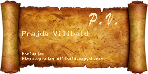 Prajda Vilibald névjegykártya